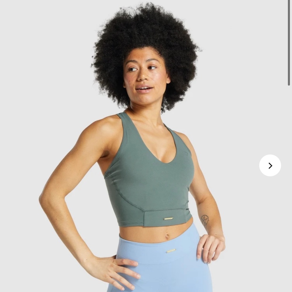 Gymshark X Whitney Simmons Crop Tank V3 (Eucalyptus)